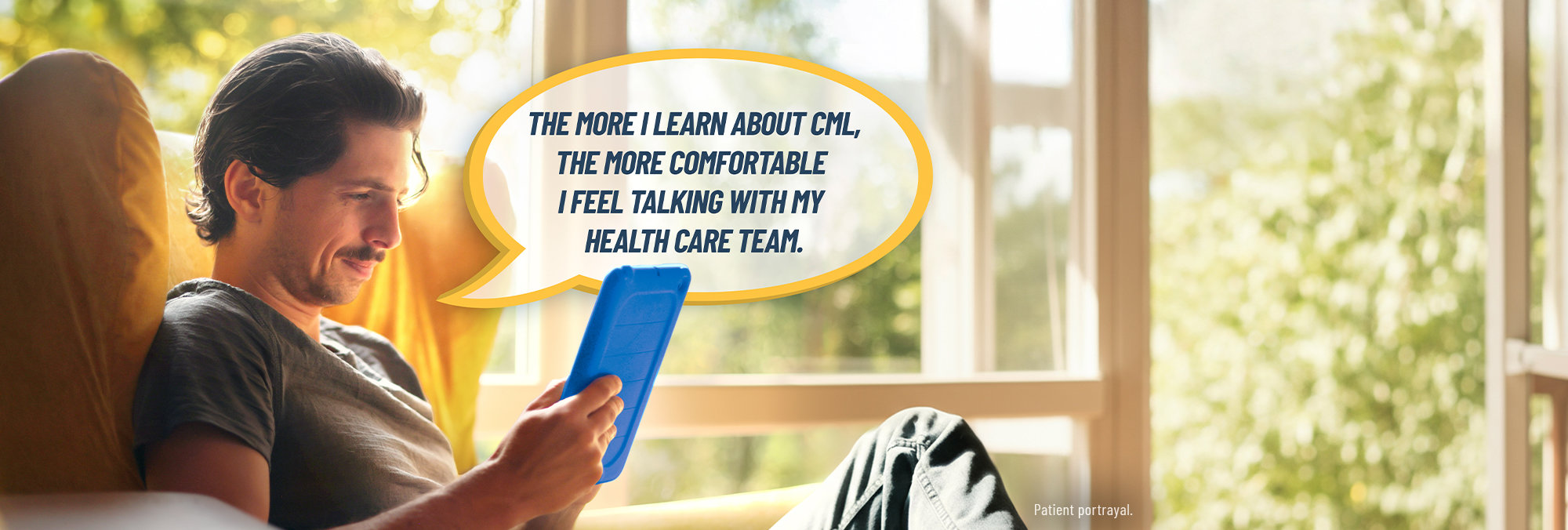 Patient portrayal of a man